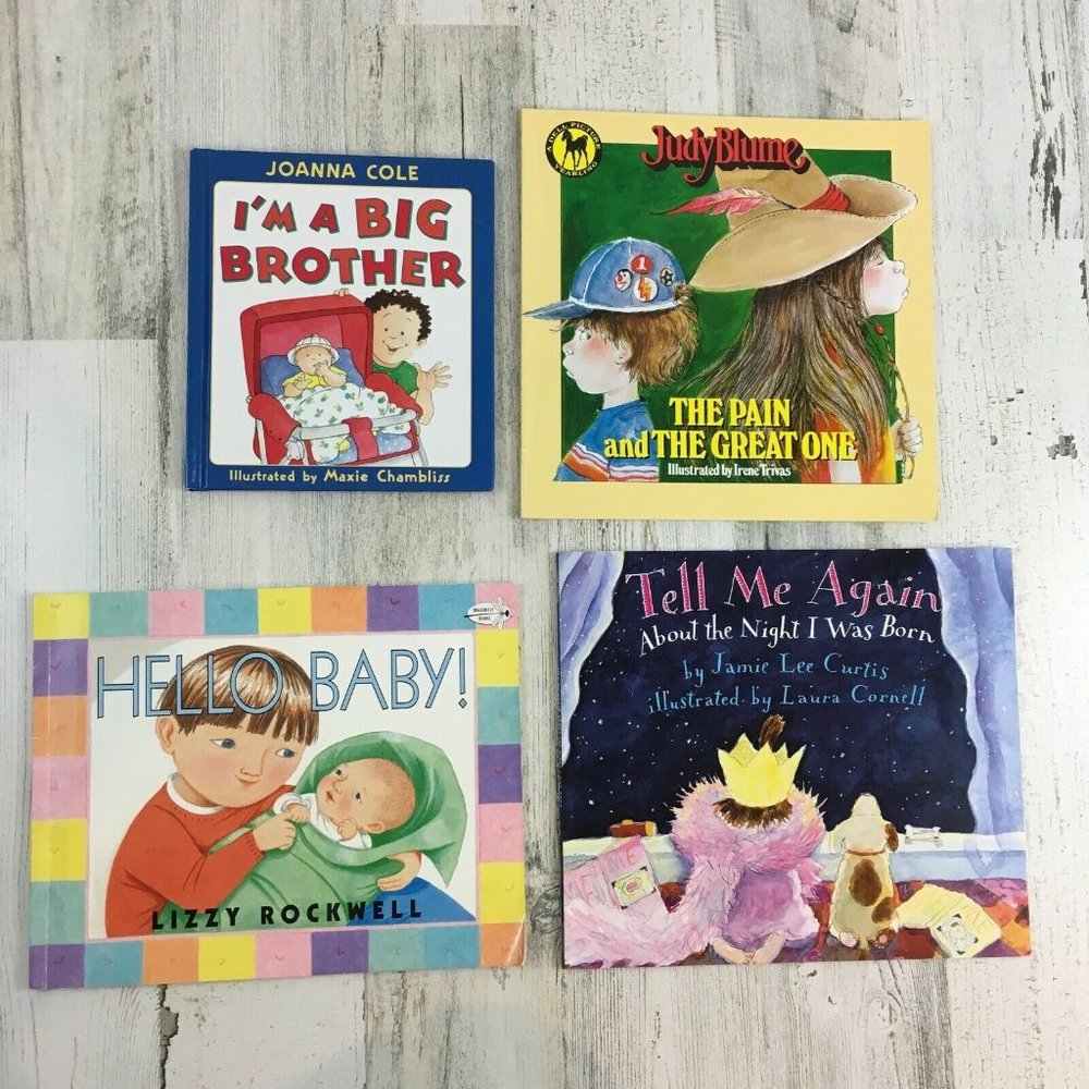 Lot of 4 Kids Books New Baby Big Brother Sister Sibling Joanna Cole Judy Blume